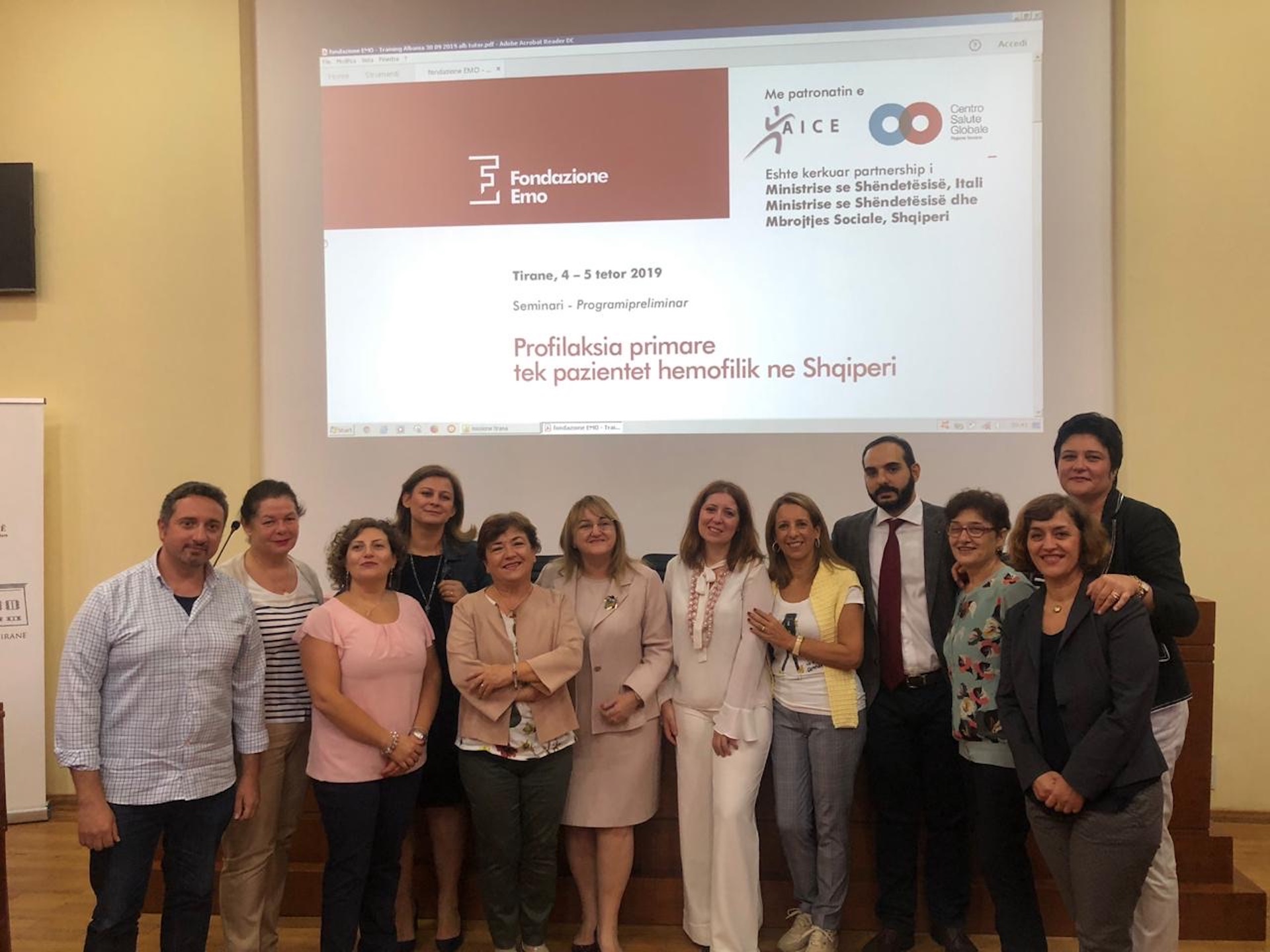 Fondazione EMO-La profilassi primaria nei pazienti emofilici albanesi -Albania-4-5.10.2019-Il team